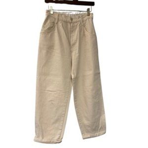 Mother High-Rise Wide Leg Jean - Off-White - Size 26